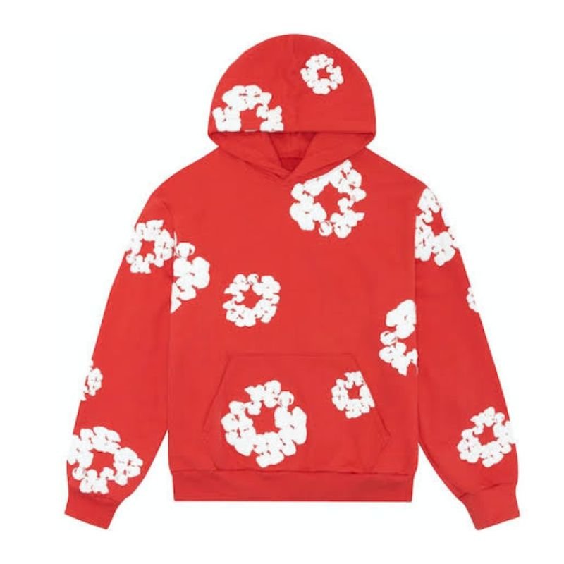 DENIM TEARS – Felpa con cappuccio Rossa