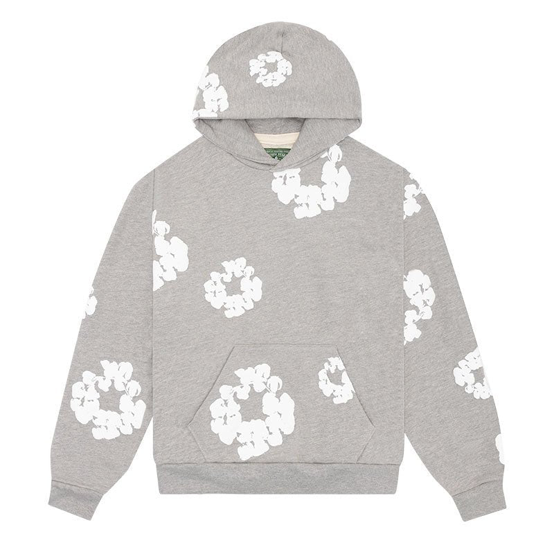 DENIM TEARS – Felpa con cappuccio grigia