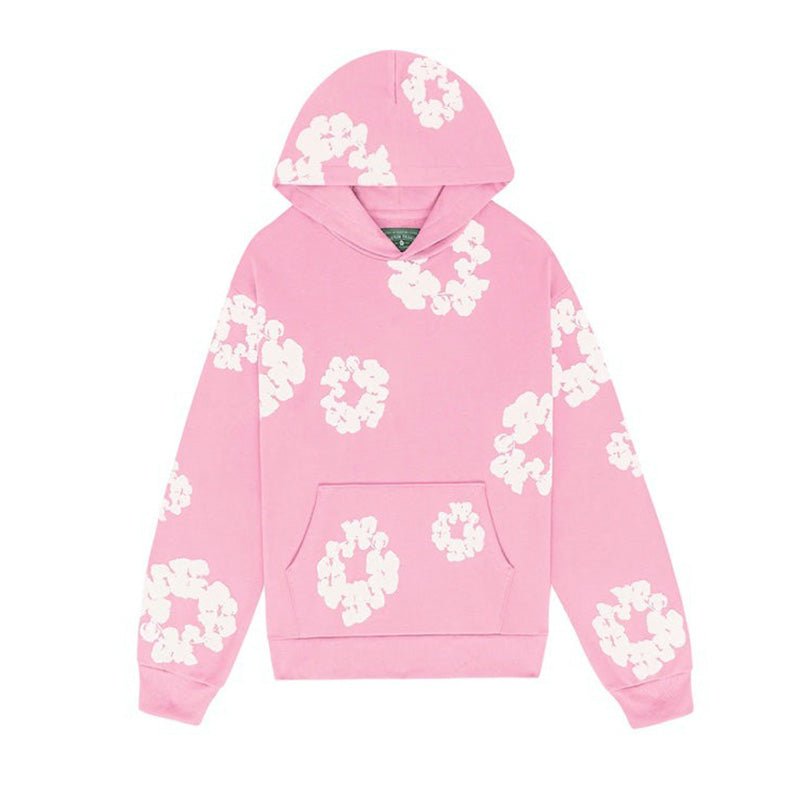 DENIM TEARS – Felpa con cappuccio rosa