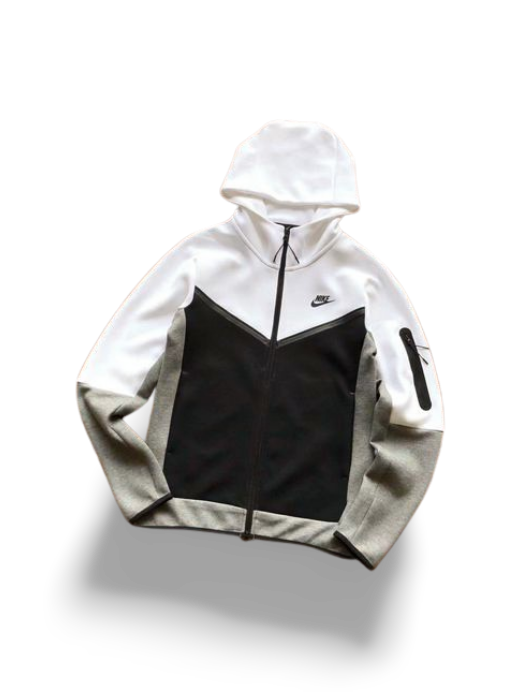 NK TECH FLEECE – GRIGIO/NERO/BIANCO (completo)